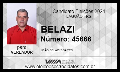 Candidato BELAZI 2024 - LAGOÃO - Eleições