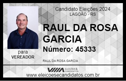 Candidato RAUL DA ROSA GARCIA 2024 - LAGOÃO - Eleições