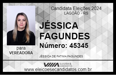 Candidato JÉSSICA FAGUNDES 2024 - LAGOÃO - Eleições