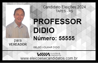 Candidato PROFESSOR DIDIO 2024 - TAPES - Eleições