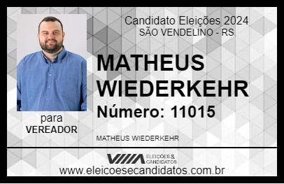 Candidato MATHEUS WIEDERKEHR 2024 - SÃO VENDELINO - Eleições