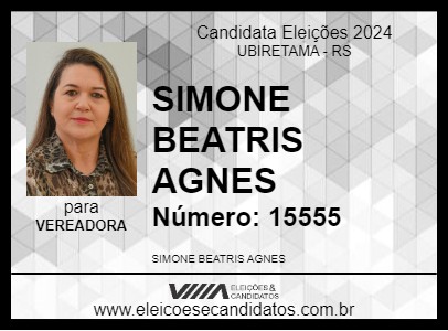 Candidato SIMONE BEATRIS AGNES 2024 - UBIRETAMA - Eleições