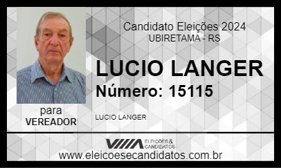 Candidato LUCIO LANGER 2024 - UBIRETAMA - Eleições