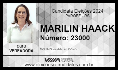 Candidato MARILIN HAACK 2024 - PAROBÉ - Eleições