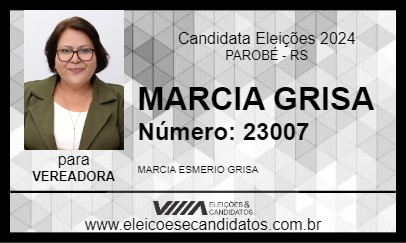 Candidato MARCIA GRISA 2024 - PAROBÉ - Eleições