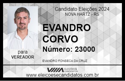 Candidato EVANDRO CORVO 2024 - NOVA HARTZ - Eleições