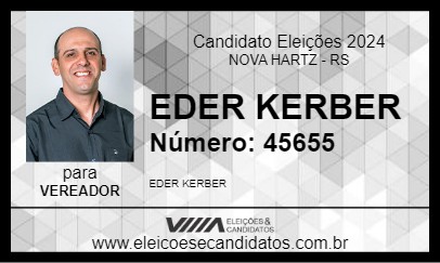 Candidato EDER KERBER 2024 - NOVA HARTZ - Eleições