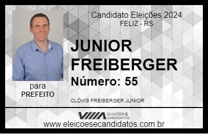 Candidato JUNIOR FREIBERGER 2024 - FELIZ - Eleições