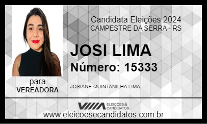 Candidato JOSI LIMA 2024 - CAMPESTRE DA SERRA - Eleições