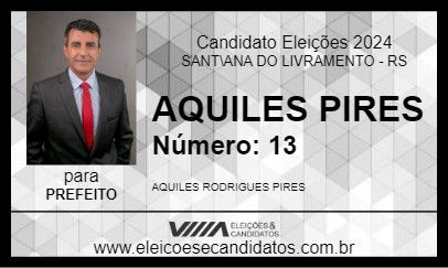 Candidato AQUILES PIRES 2024 - SANT\ANA DO LIVRAMENTO - Eleições