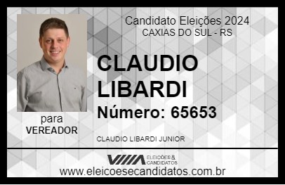 Candidato CLAUDIO LIBARDI 2024 - CAXIAS DO SUL - Eleições