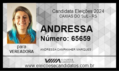 Candidato ANDRESSA 2024 - CAXIAS DO SUL - Eleições