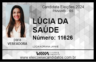 Candidato LÚCIA DA SAÚDE 2024 - PANAMBI - Eleições