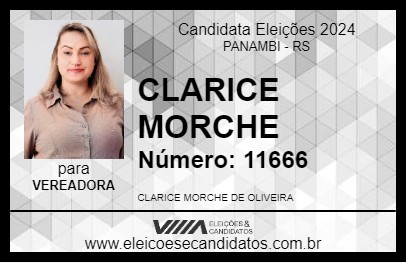 Candidato CLARICE MORCHE 2024 - PANAMBI - Eleições