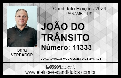 Candidato JOÃO DO TRÂNSITO 2024 - PANAMBI - Eleições