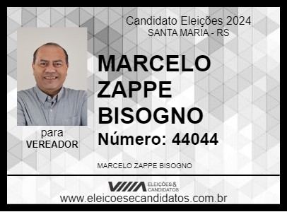 Candidato MARCELO ZAPPE BISOGNO 2024 - SANTA MARIA - Eleições