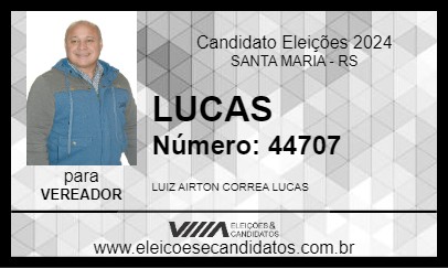 Candidato LUCAS 2024 - SANTA MARIA - Eleições