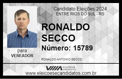 Candidato RONALDO SECCO 2024 - ENTRE RIOS DO SUL - Eleições