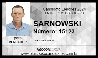 Candidato SARNOWSKI 2024 - ENTRE RIOS DO SUL - Eleições