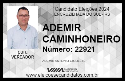 Candidato ADEMIR CAMINHONEIRO 2024 - ENCRUZILHADA DO SUL - Eleições