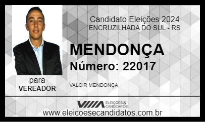 Candidato MENDONÇA 2024 - ENCRUZILHADA DO SUL - Eleições