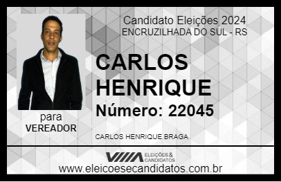 Candidato CARLOS HENRIQUE 2024 - ENCRUZILHADA DO SUL - Eleições