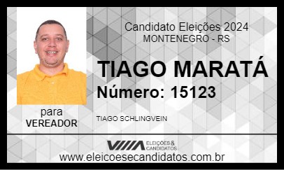 Candidato TIAGO MARATÁ 2024 - MONTENEGRO - Eleições