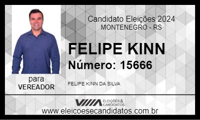 Candidato FELIPE KINN 2024 - MONTENEGRO - Eleições