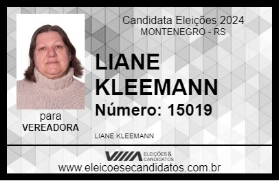 Candidato LIANE KLEEMANN 2024 - MONTENEGRO - Eleições