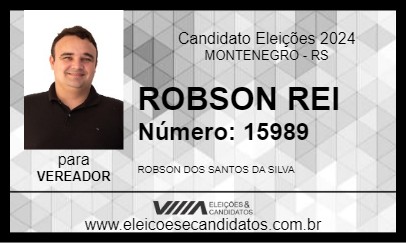 Candidato ROBSON REI 2024 - MONTENEGRO - Eleições