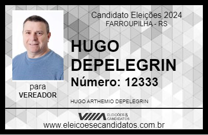 Candidato HUGO DEPELEGRIN 2024 - FARROUPILHA - Eleições