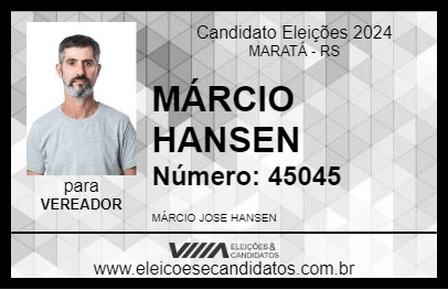 Candidato MÁRCIO HANSEN 2024 - MARATÁ - Eleições