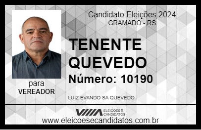 Candidato TENENTE QUEVEDO 2024 - GRAMADO - Eleições