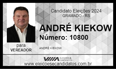 Candidato ANDRÉ KIEKOW 2024 - GRAMADO - Eleições