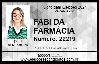 Candidato FABI DA FARMÁCIA 2024 - VACARIA - Eleições