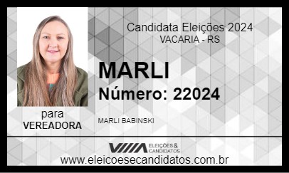 Candidato MARLI 2024 - VACARIA - Eleições