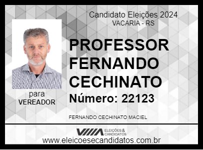 Candidato PROFESSOR FERNANDO CECHINATO 2024 - VACARIA - Eleições