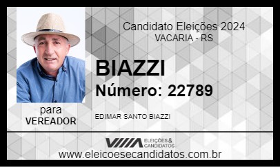 Candidato BIAZZI 2024 - VACARIA - Eleições