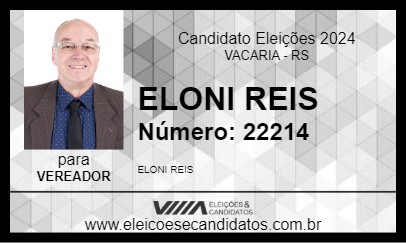 Candidato ELONI REIS 2024 - VACARIA - Eleições