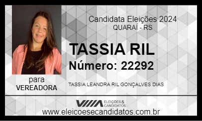 Candidato TASSIA RIL 2024 - QUARAÍ - Eleições