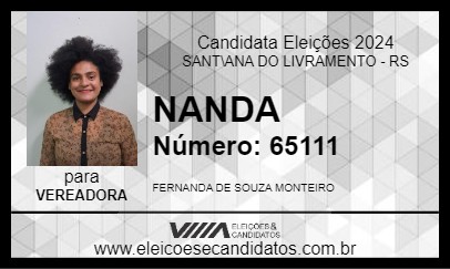 Candidato NANDA 2024 - SANT\ANA DO LIVRAMENTO - Eleições