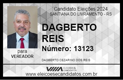 Candidato DAGBERTO REIS 2024 - SANT\ANA DO LIVRAMENTO - Eleições