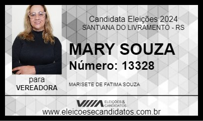 Candidato MARY SOUZA 2024 - SANT\ANA DO LIVRAMENTO - Eleições