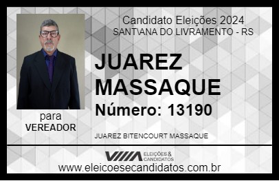 Candidato JUAREZ MASSAQUE 2024 - SANT\ANA DO LIVRAMENTO - Eleições