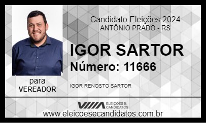 Candidato IGOR SARTOR 2024 - ANTÔNIO PRADO - Eleições