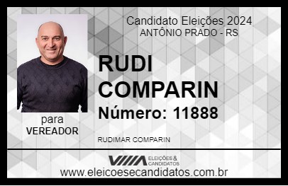 Candidato RUDI COMPARIN 2024 - ANTÔNIO PRADO - Eleições