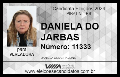 Candidato DANIELA DO JARBAS 2024 - PIRATINI - Eleições