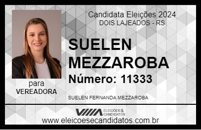 Candidato SUELEN MEZZAROBA 2024 - DOIS LAJEADOS - Eleições