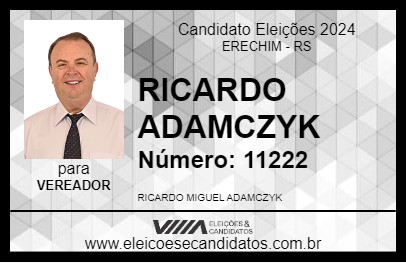 Candidato RICARDO ADAMCZYK 2024 - ERECHIM - Eleições