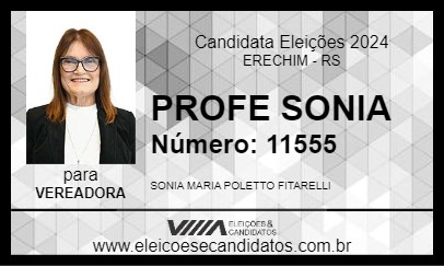 Candidato PROFE SONIA 2024 - ERECHIM - Eleições